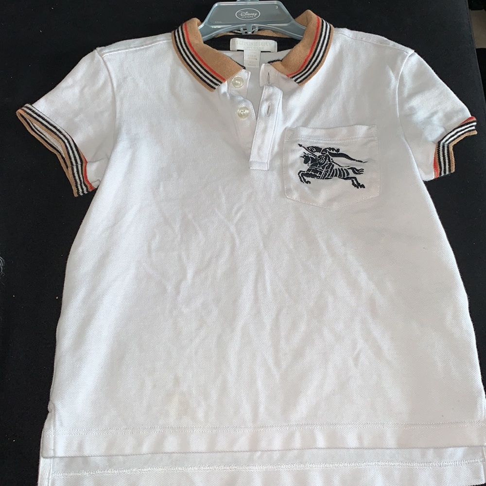 Toddler Burberry collard shirt